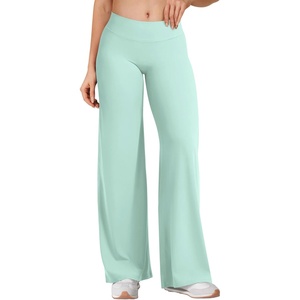 image:imageYEOREO Ease Womens Low Rise Straight Leggings Bottoms Workout No Front Seam 31533 Wide Leg Gym Yoga PantsLight Mint