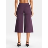 image:imageYEOREO Ease Low Rise Capris for Women Straight Leg No Front Seam VBack Crop Workout Yoga Lounge 21 Gaucho PantsBlack Berry Purple
