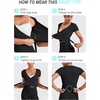image:imageYEOREO Ease Women Pilates Wrap Top Short Sleeve Tie Ballet Shirt Y2k Deep V Neck Yoga Workout TopsBlack