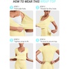 image:imageYEOREO Ease Women Pilates Wrap Top Short Sleeve Tie Ballet Shirt Y2k Deep V Neck Yoga Workout TopsPale Yellow