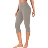 image:imageYEOREO Ease Womens Workout Capri Leggings 17 No Front Seam High Waisted Hidden Scrunch Gym Yoga PantsCharcoal Brown
