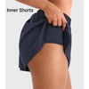 image:imageYEOREO Ease Women Workout Running Shorts 2 in 1 Quick Drying Athletic Tennis Gym Lined ShortsBadeg Blue
