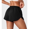 image:imageYEOREO Ease Women Workout Running Shorts 2 in 1 Quick Drying Athletic Tennis Gym Lined ShortsBlack