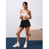 image:imageYEOREO Ease Women Workout Running Shorts 2 in 1 Quick Drying Athletic Tennis Gym Lined ShortsBlack