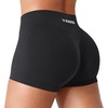 image:imageYEOREO LuxFlow Workout Shorts Women Low Rise 25 Squat Proof Seamless Gym Volleyball Booty ShortsBlack