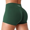 image:imageYEOREO LuxFlow Workout Shorts Women Low Rise 25 Squat Proof Seamless Gym Volleyball Booty ShortsForest Green
