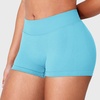image:imageYEOREO LuxFlow Workout Shorts Women Low Rise 25 Squat Proof Seamless Gym Volleyball Booty ShortsLight Blue