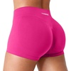 image:imageYEOREO LuxFlow Workout Shorts Women Low Rise 25 Squat Proof Seamless Gym Volleyball Booty ShortsRose Pink