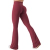 image:imageYEOREO SoftHue Mini Flare Leggings for Women 285305325 Scrunch Workout High Waisted No Front Seam Gym Yoga PantsAnkela Red
