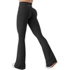 image:imageYEOREO SoftHue Mini Flare Leggings for Women 285305325 Scrunch Workout High Waisted No Front Seam Gym Yoga PantsBlack