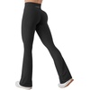 image:imageYEOREO SoftHue Mini Flare Leggings for Women 285305325 Scrunch Workout High Waisted No Front Seam Gym Yoga PantsBlack