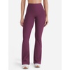 image:imageYEOREO SoftHue Mini Flare Leggings for Women 285305325 Scrunch Workout High Waisted No Front Seam Gym Yoga PantsDeep Cherry Red