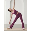 image:imageYEOREO SoftHue Mini Flare Leggings for Women 285305325 Scrunch Workout High Waisted No Front Seam Gym Yoga PantsDeep Cherry Red
