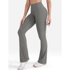 image:imageYEOREO SoftHue Mini Flare Leggings for Women 285305325 Scrunch Workout High Waisted No Front Seam Gym Yoga PantsGray Green