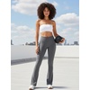 image:imageYEOREO SoftHue Mini Flare Leggings for Women 285305325 Scrunch Workout High Waisted No Front Seam Gym Yoga PantsLara Smoke