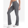 image:imageYEOREO SoftHue Mini Flare Leggings for Women 285305325 Scrunch Workout High Waisted No Front Seam Gym Yoga PantsLara Smoke