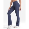 image:imageYEOREO SoftHue Mini Flare Leggings for Women 285305325 Scrunch Workout High Waisted No Front Seam Gym Yoga PantsNavy Blue