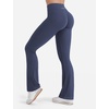 image:imageYEOREO SoftHue Mini Flare Leggings for Women 285305325 Scrunch Workout High Waisted No Front Seam Gym Yoga PantsNavy Blue