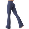 image:imageYEOREO SoftHue Mini Flare Leggings for Women 285305325 Scrunch Workout High Waisted No Front Seam Gym Yoga PantsNavy Blue