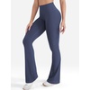 image:imageYEOREO SoftHue Mini Flare Leggings for Women 285305325 Scrunch Workout High Waisted No Front Seam Gym Yoga PantsNavy Blue