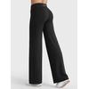 image:imageYEOREO SoftHue Straight Leg Leggings Women Fold Over Wide Leg Pants 315 Eddiy Casual Gym Workout SweatpantsBlack