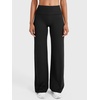image:imageYEOREO SoftHue Straight Leg Leggings Women Fold Over Wide Leg Pants 315 Eddiy Casual Gym Workout SweatpantsBlack