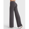 image:imageYEOREO SoftHue Straight Leg Leggings Women Fold Over Wide Leg Pants 315 Eddiy Casual Gym Workout SweatpantsDark Gray