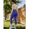 image:imageYEOREO SoftHue Workout Leggings for Women Hidden Scrunch Tummy Control Leggings High Waisted Gym Yoga PantsBlue