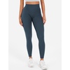 image:imageYEOREO SoftHue Workout Leggings for Women Hidden Scrunch Tummy Control Leggings High Waisted Gym Yoga PantsBlue Green