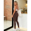 image:imageYEOREO SoftHue Workout Leggings for Women Hidden Scrunch Tummy Control Leggings High Waisted Gym Yoga PantsBrown