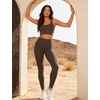 image:imageYEOREO SoftHue Workout Leggings for Women Hidden Scrunch Tummy Control Leggings High Waisted Gym Yoga PantsCoffee