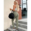 image:imageYEOREO SoftHue Workout Leggings for Women Hidden Scrunch Tummy Control Leggings High Waisted Gym Yoga PantsLight Army Green