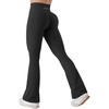 image:imageYEOREO SoftHue Mini Flare Leggings for Women 285305325 Scrunch Workout High Waisted No Front Seam Gym Yoga PantsBlack
