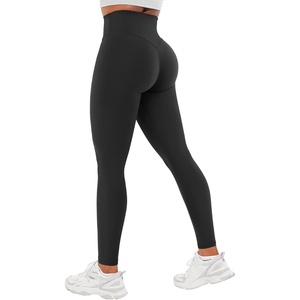 image:imageYEOREO SoftHue Workout Leggings for Women Hidden Scrunch Tummy Control Leggings High Waisted Gym Yoga PantsBlack