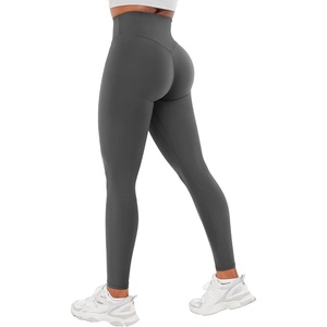 image:imageYEOREO SoftHue Workout Leggings for Women Hidden Scrunch Tummy Control Leggings High Waisted Gym Yoga PantsCoal