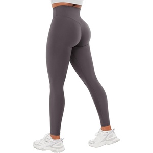 image:imageYEOREO SoftHue Workout Leggings for Women Hidden Scrunch Tummy Control Leggings High Waisted Gym Yoga PantsDark Grey