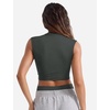 image:imageYEOREO CoreFlex Women Sleeveless Workout Crop Top Modal Basic Crew Neck Tank Tee Slim Fit Summer Y2K Going Out TopGray Green