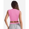 image:imageYEOREO CoreFlex Women Sleeveless Workout Crop Top Modal Basic Crew Neck Tank Tee Slim Fit Summer Y2K Going Out TopPink