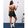image:imageYEOREO Ease Womens Pleated Tennis Skirt Built in Shorts with Pockets 2 in 1 ALine Skirt High Waist Workout Golf SkortsBlack
