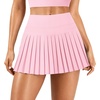 image:imageYEOREO Ease Womens Pleated Tennis Skirt Built in Shorts with Pockets 2 in 1 ALine Skirt High Waist Workout Golf SkortsPink