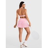 image:imageYEOREO Ease Womens Pleated Tennis Skirt Built in Shorts with Pockets 2 in 1 ALine Skirt High Waist Workout Golf SkortsPink