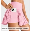 image:imageYEOREO Ease Womens Pleated Tennis Skirt Built in Shorts with Pockets 2 in 1 ALine Skirt High Waist Workout Golf SkortsPink