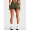 image:imageYEOREO CoreFlex Women Workout Shorts Low Rise Hidden Scrunch Butt Lifting Cargo Pockets 25 ShortsArmy Green
