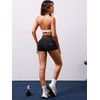 image:imageYEOREO CoreFlex Women Workout Shorts Low Rise Hidden Scrunch Butt Lifting Cargo Pockets 25 ShortsBlack