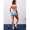 image:imageYEOREO CoreFlex Women Workout Shorts Low Rise Hidden Scrunch Butt Lifting Cargo Pockets 25 ShortsLight Blue