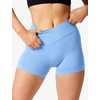 image:imageYEOREO Scrunch Butt Workout Shorts Women 35 Seamless V Cross Waist Sport Gym Amplify ShortsAzure