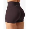 image:imageYEOREO Scrunch Butt Workout Shorts Women 35 Seamless V Cross Waist Sport Gym Amplify ShortsChocolate