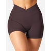 image:imageYEOREO Scrunch Butt Workout Shorts Women 35 Seamless V Cross Waist Sport Gym Amplify ShortsChocolate