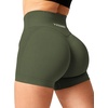 image:imageYEOREO Scrunch Butt Workout Shorts Women 35 Seamless V Cross Waist Sport Gym Amplify ShortsOlive Green