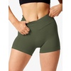 image:imageYEOREO Scrunch Butt Workout Shorts Women 35 Seamless V Cross Waist Sport Gym Amplify ShortsOlive Green